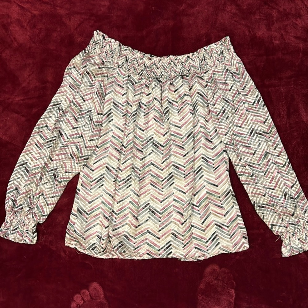 NEW WHBM Off Shoulder Long Sleeve Blouse